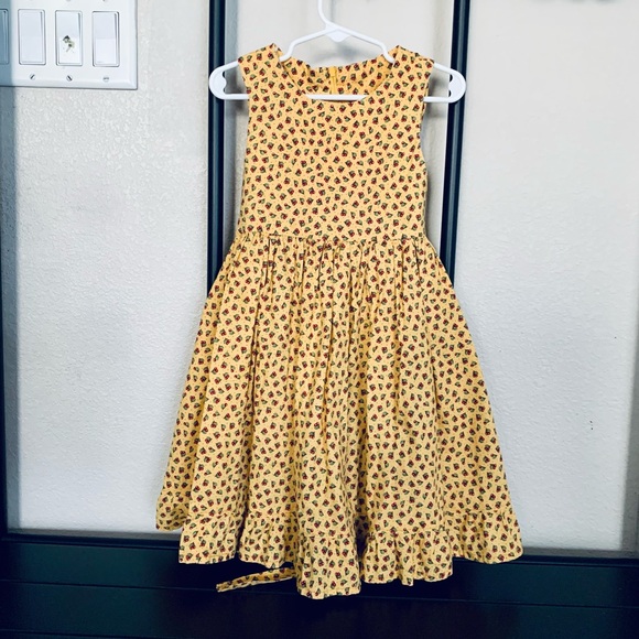 Vintage Other - Vintage cherry yellow dress